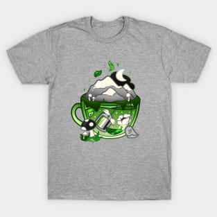 Pride Flag Teacup - Nature Aromantic T-Shirt